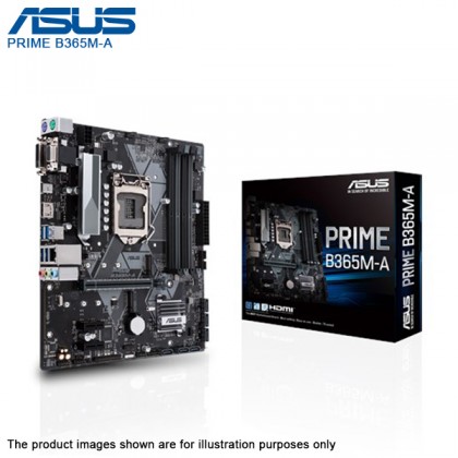 Asus Prime B365M-A Intel 9th 8th B365 LGA 1151 DDR4 DVI VGA HDMI M.2 OPTANE Ready Micro ATX motherboard with Aura Sync RGB header